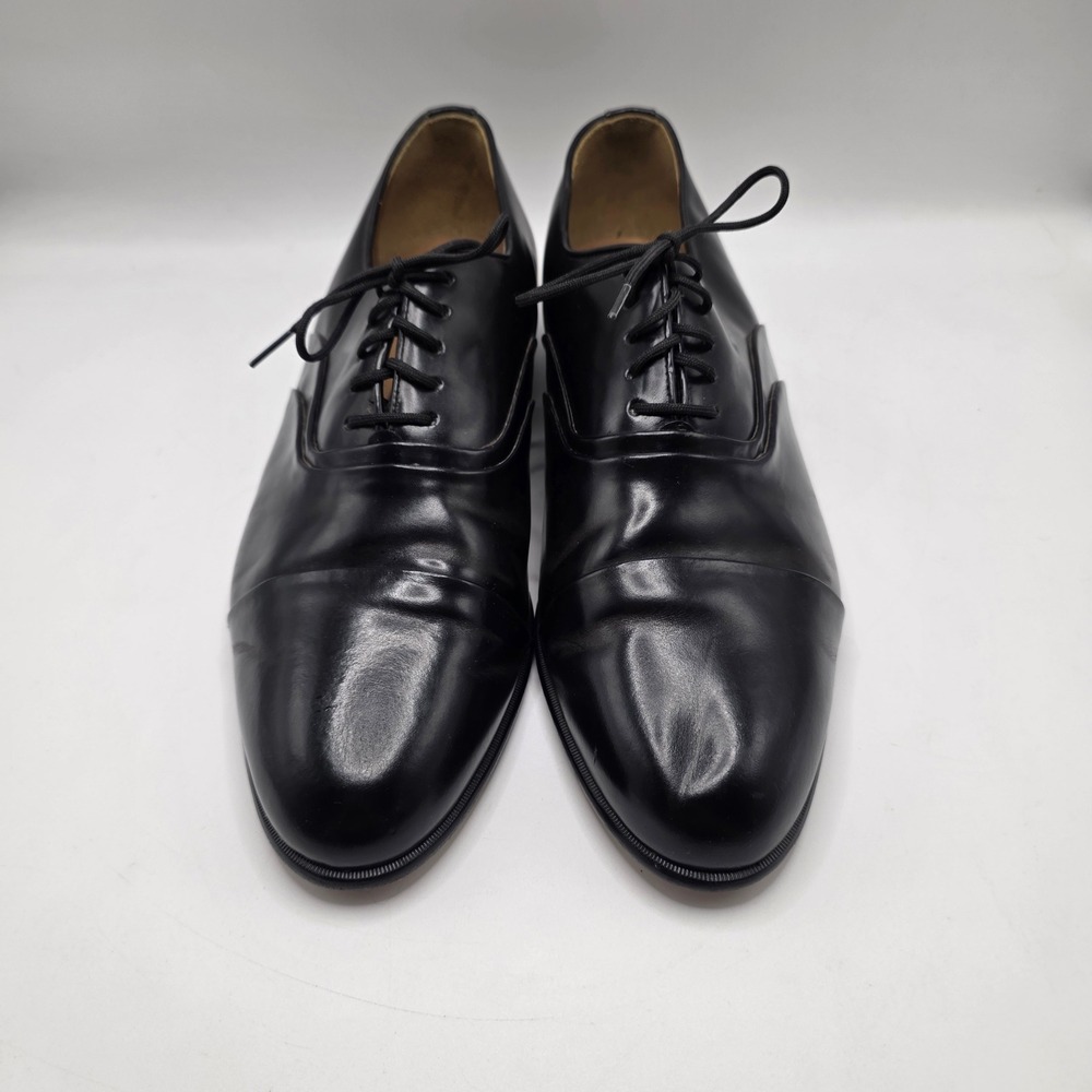 Stacy Adams Oxford Dress Shoes Black Leather Cap Toe Comfort Flex Formal Mens 12